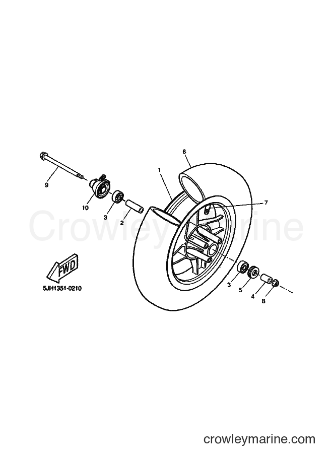 2000 Scooter EW50 - EW50 (5JH1) [030] - FRONT WHEEL