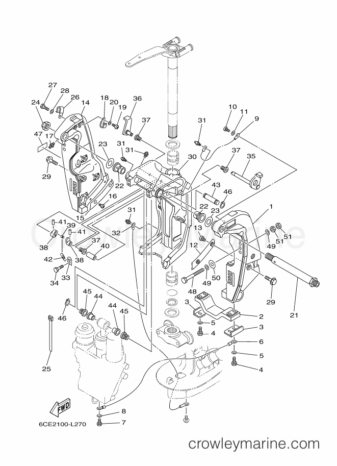 Yamaha Motors LF250XCA-2012 (6CH2) [060] - BRACKET 1