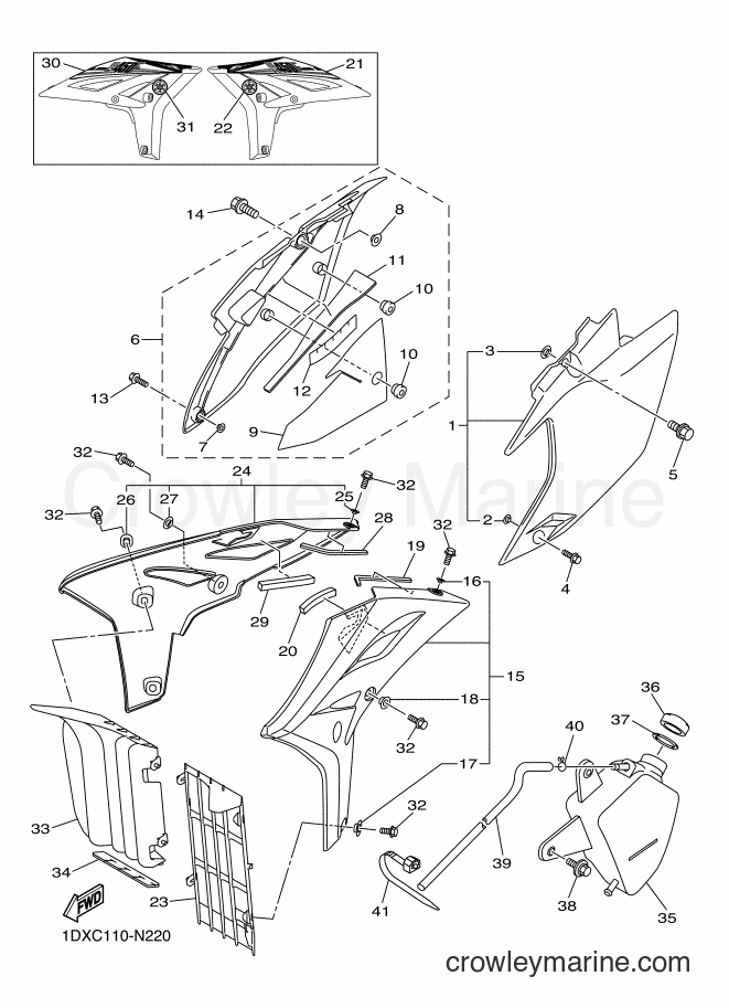 2014 Dirt Bike WR450F - WR450F (1DXD) [010] - SIDE COVER