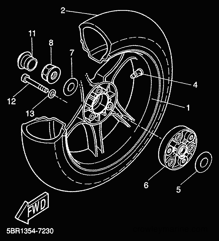1999 Scooter YQ50L - YQ50L (5KH5) [010] - REAR WHEEL