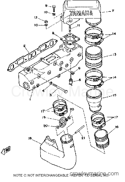 Yamaha Motors L4_3.0_ENGINE_EST - EXHAUST SYSTEM