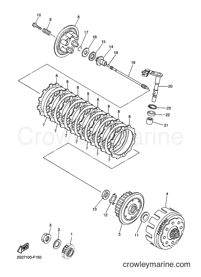 2007 Dirt Bike YZ450F - YZ450F (2S27) [020] - CLUTCH
