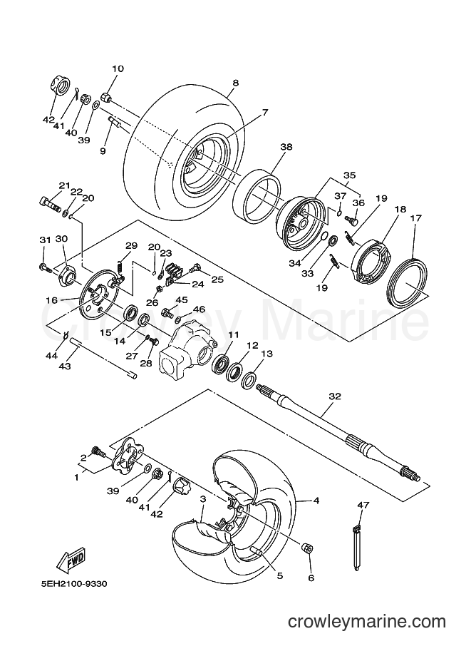 1999 ATV YFM400FWB - YFM400FWB (5EH4) [010] - REAR WHEEL