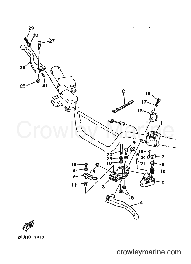 1989 ATV YFZ350 - YFZ350 (3GG1) [030] - HANDLE SWITCH & LEVER