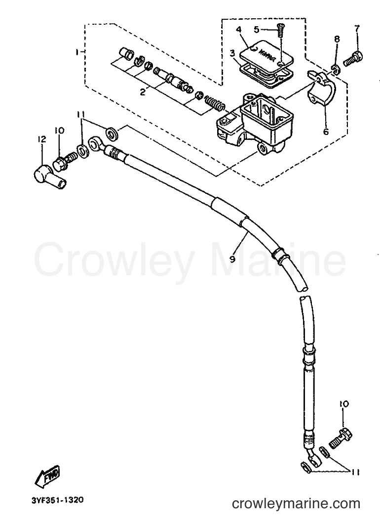 1992 Dirt Bike XTZ660 - XTZ660 (4BW2) [999] - FRONT MASTER CYLINDER