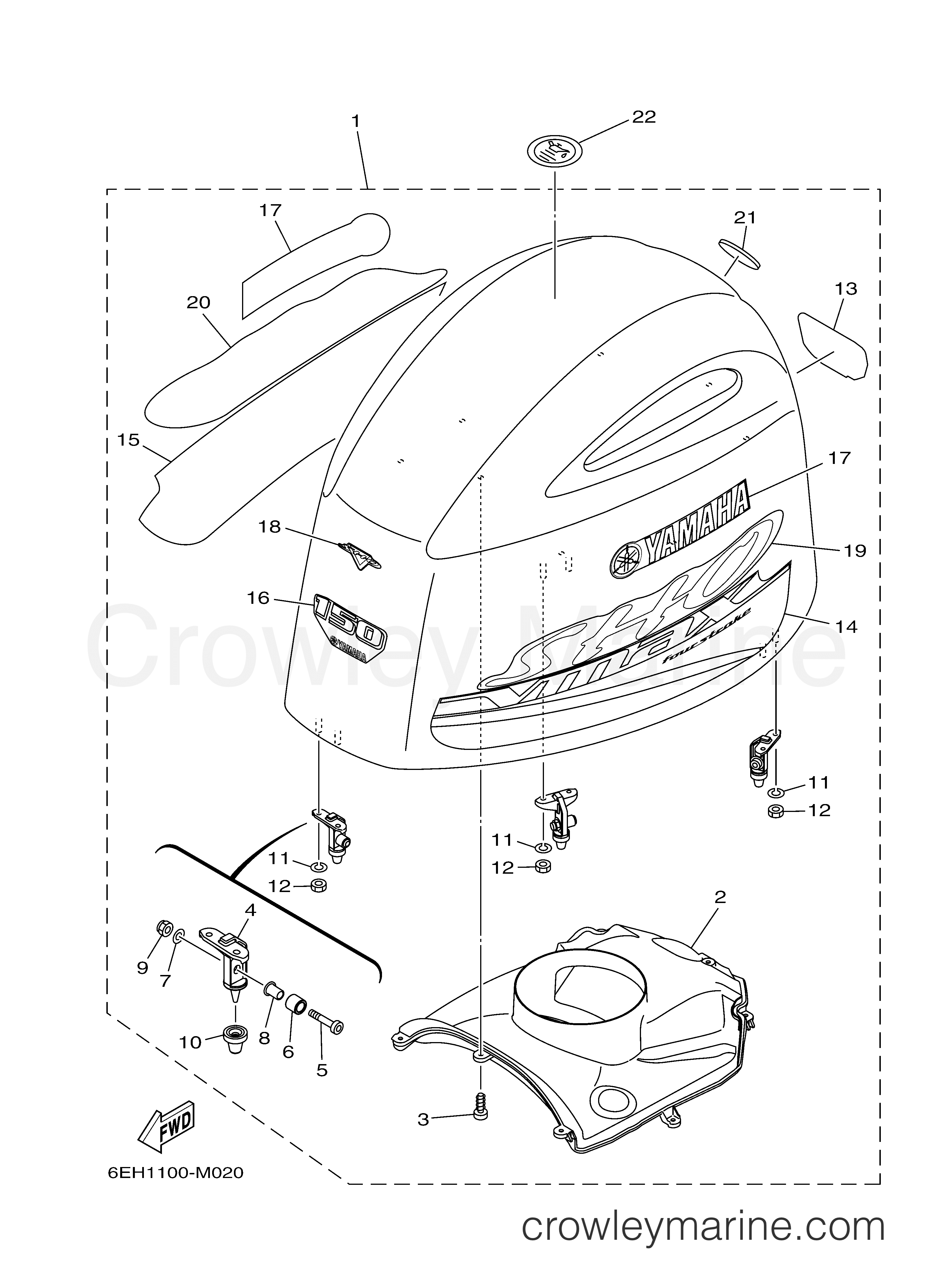 Yamaha Motors VF150LA - TOP COWLING
