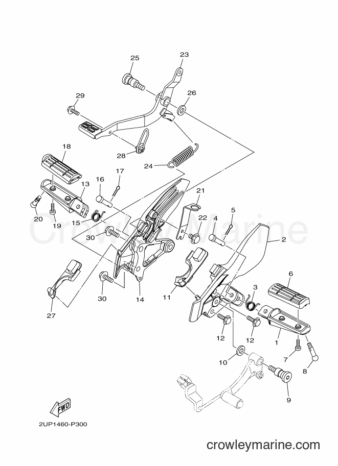 Yamaha Motors FZN150 (2UP2) [010] - STAND & FOOTREST