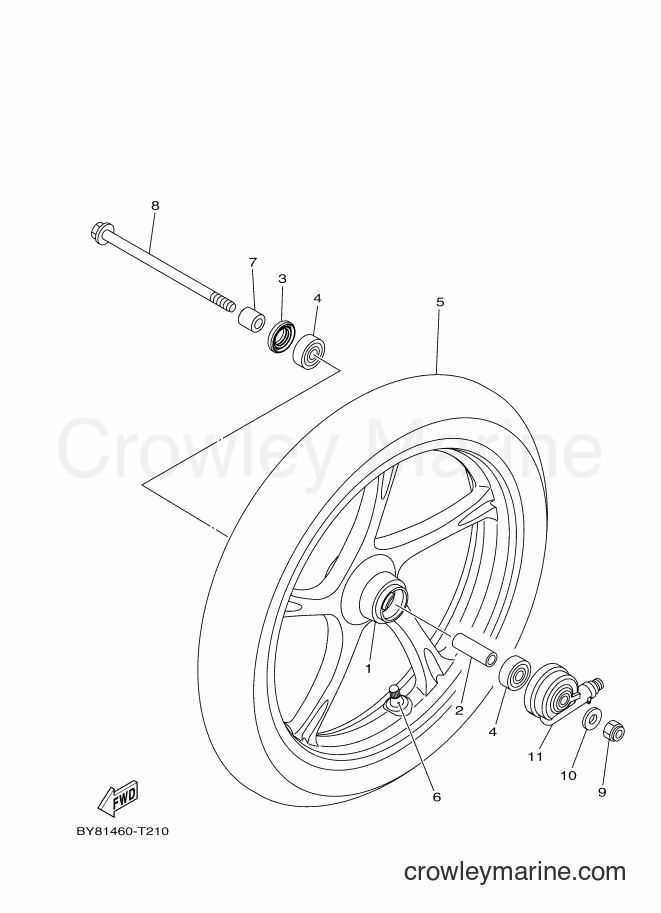 2018 Scooter LNX125-R - LNX125-R (BY81) [010] - FRONT WHEEL