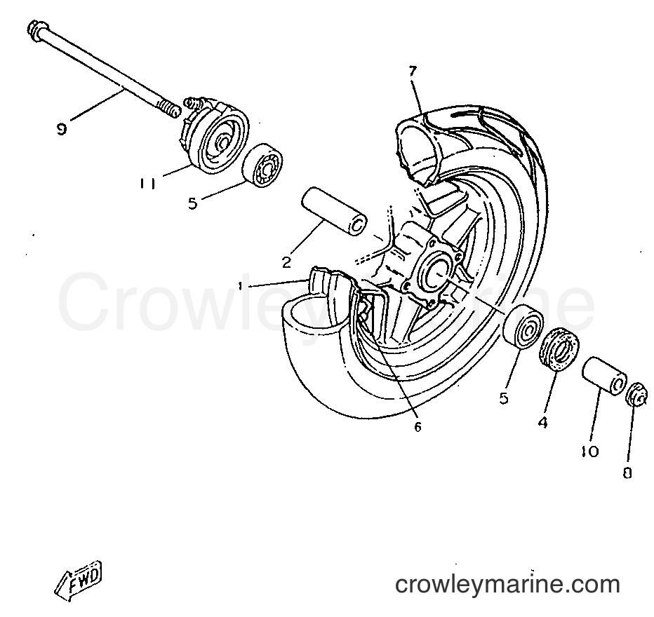1998 Scooter CW50RS - CW50RS (4TDN) [999] - FRONT WHEEL