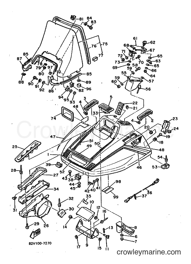 1988 Snowmobile XL540 - XL540 (83W0) [030] - SHROUD & WINDSHIELD