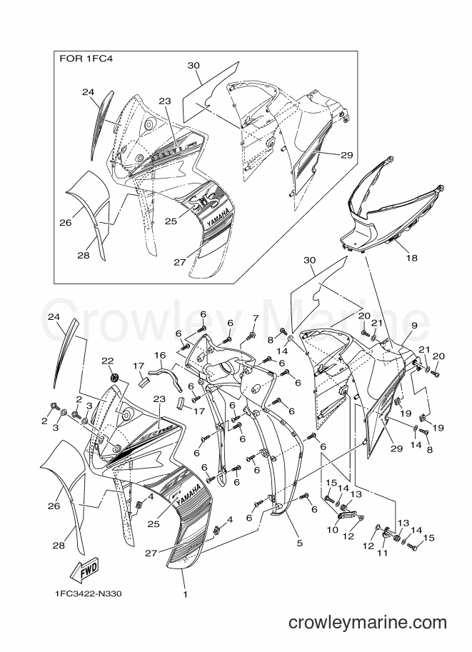 Yamaha Motors T115FLSE (1FC4) [010] - LEG SHIELD