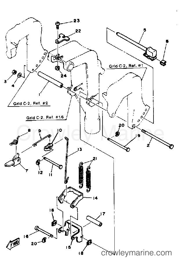 Yamaha Motors FT9.9ELJ - BRACKET 2