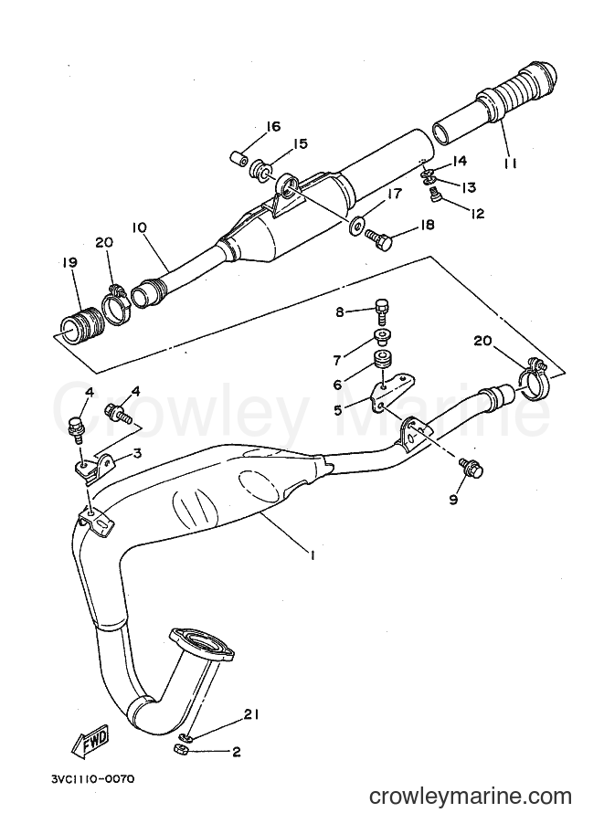 1991 Dirt Bike RT180 - RT180 (4BN1) [010] - EXHAUST
