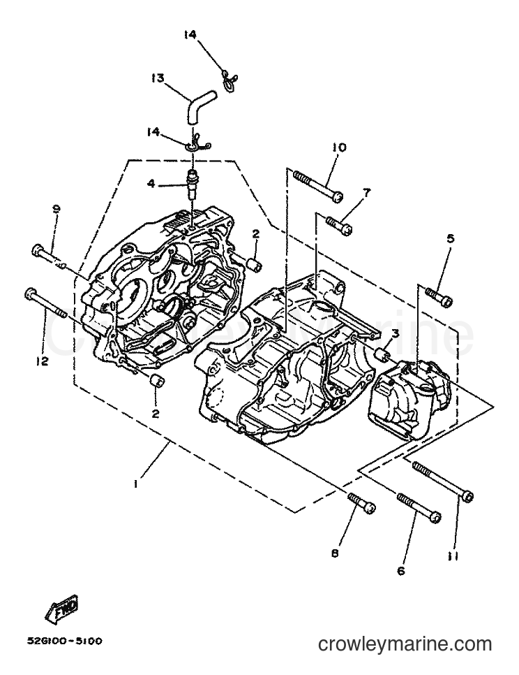 1984 ATV YFM200 - YFM200 (52H) [999] - CRANKCASE