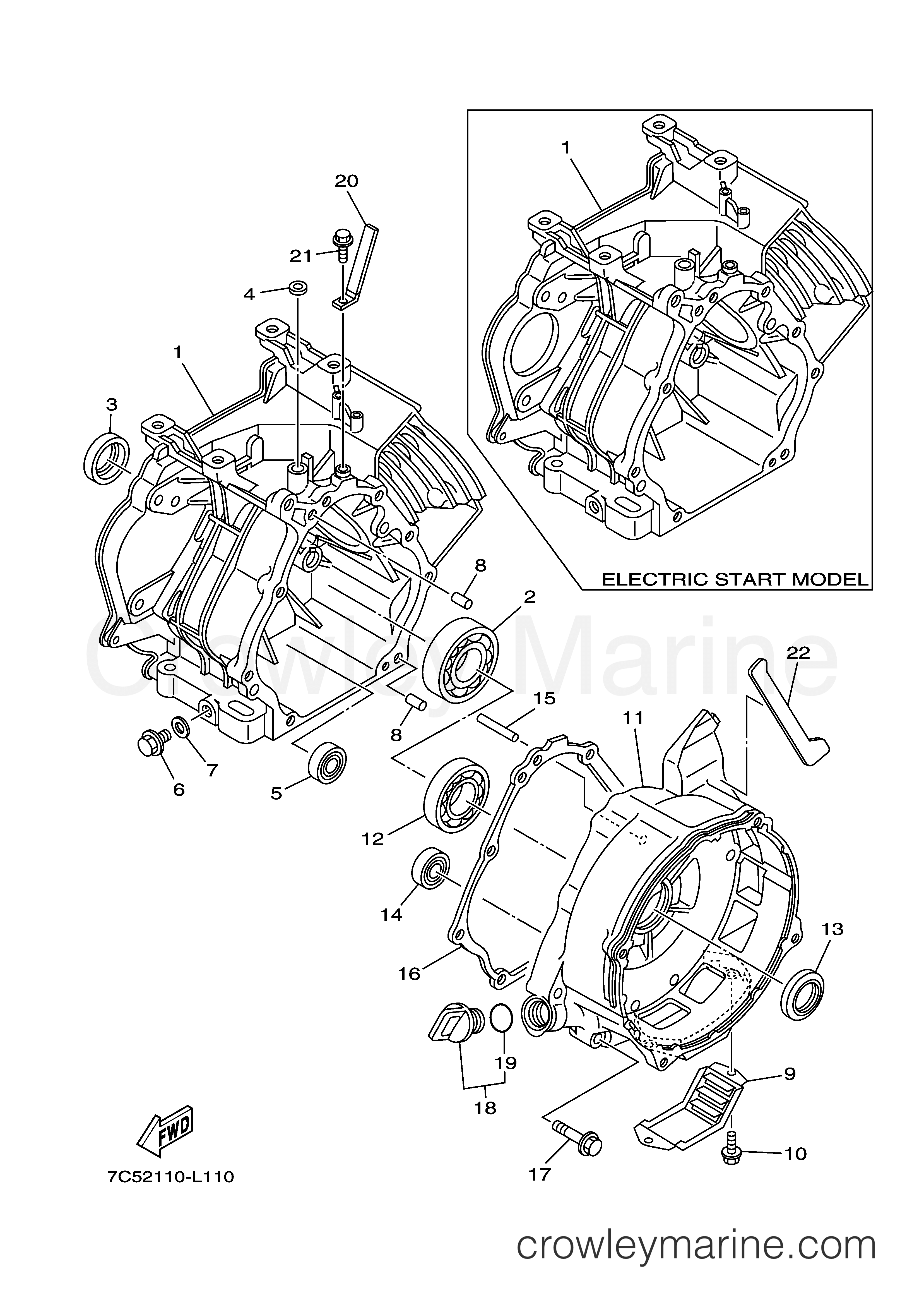 Yamaha Motors EF4000DEQ - CRANKCASE