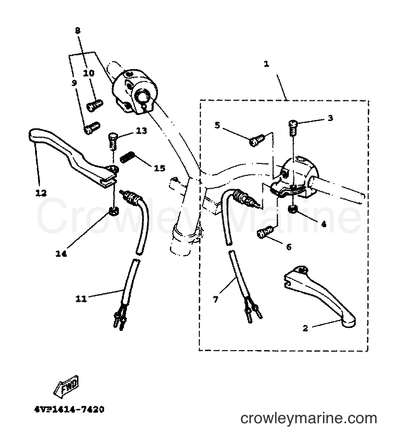 Yamaha Motors YW100T (5JY2) [010] - HANDLE SWITCH & LEVER
