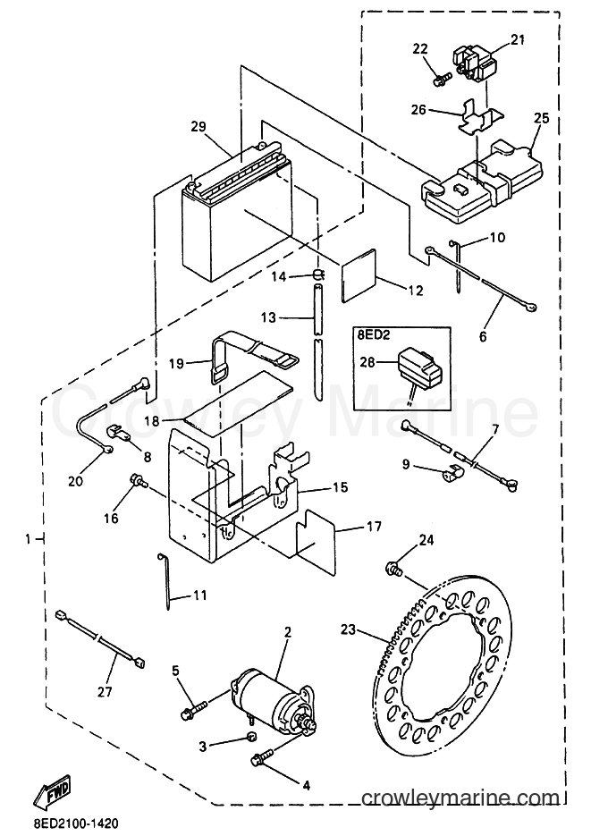 Yamaha Motors VX700LT (8ED2) [020] - ALTERNATE FOR ELECTRICAL