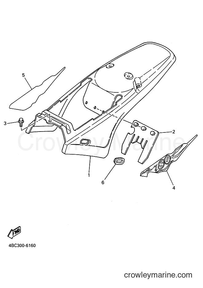 1996 Dirt Bike PW80 - PW80 (4BC6) [999] - SIDE COVER