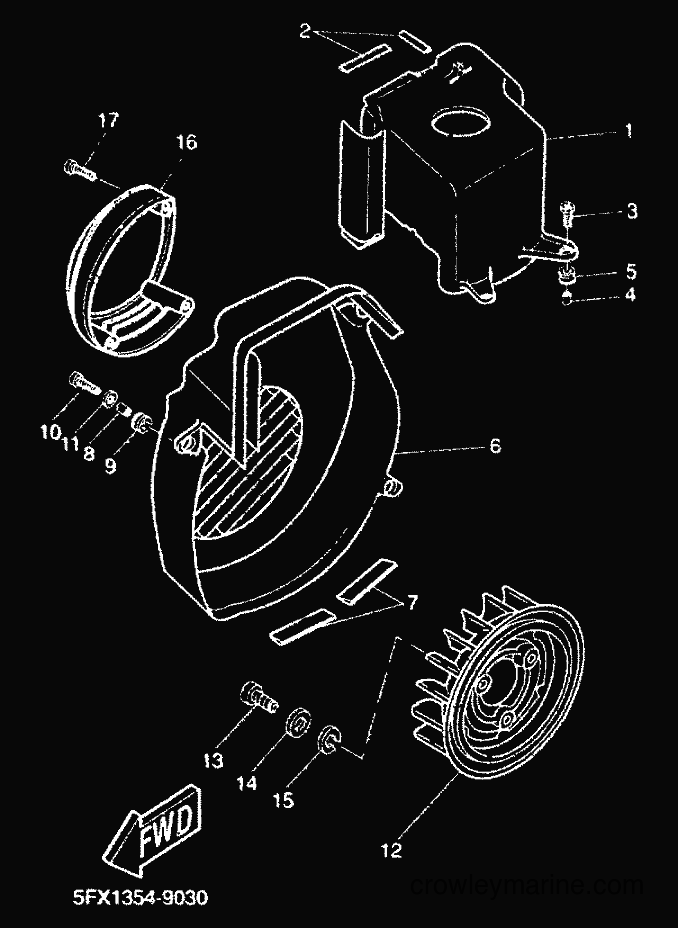 2000 Scooter CW50RS - CW50RS (5FXF) [010] - AIR SHROUD & FAN