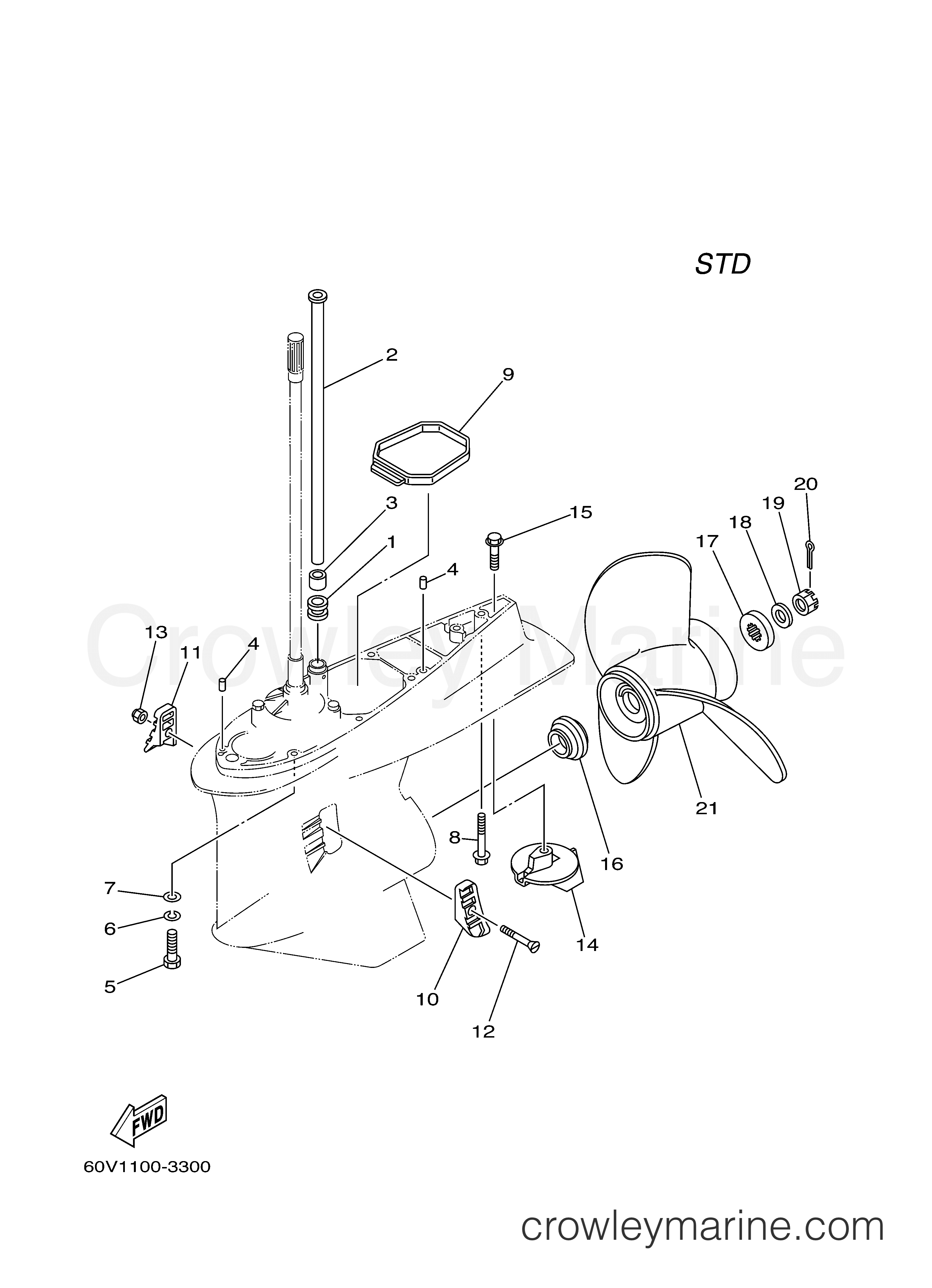 Yamaha Motors Z250TXRD - LOWER CASING DRIVE 2