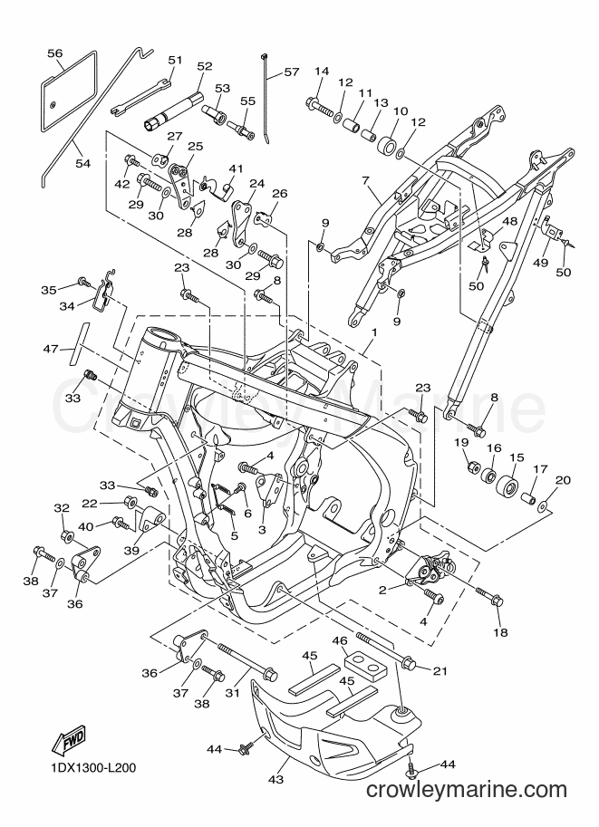 2013 Dirt Bike WR450F - WR450F (1DX9) [010] - FRAME