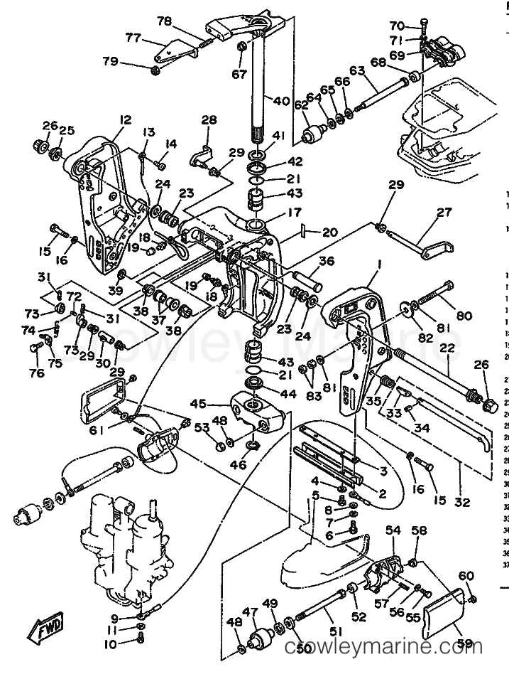 Yamaha Motors 70B (6H3) [999] - BRACKET 2