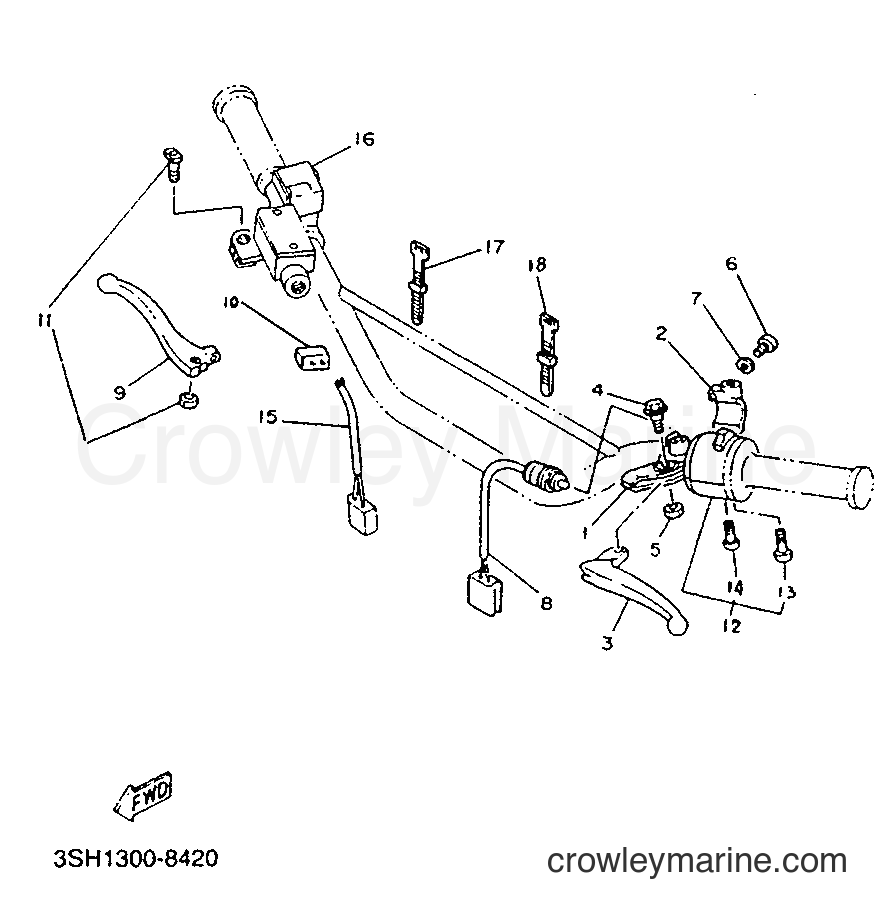 1991 Dirt Bike TDR125 - TDR125 (3XD1) [999] - HANDLE SWITCH & LEVER