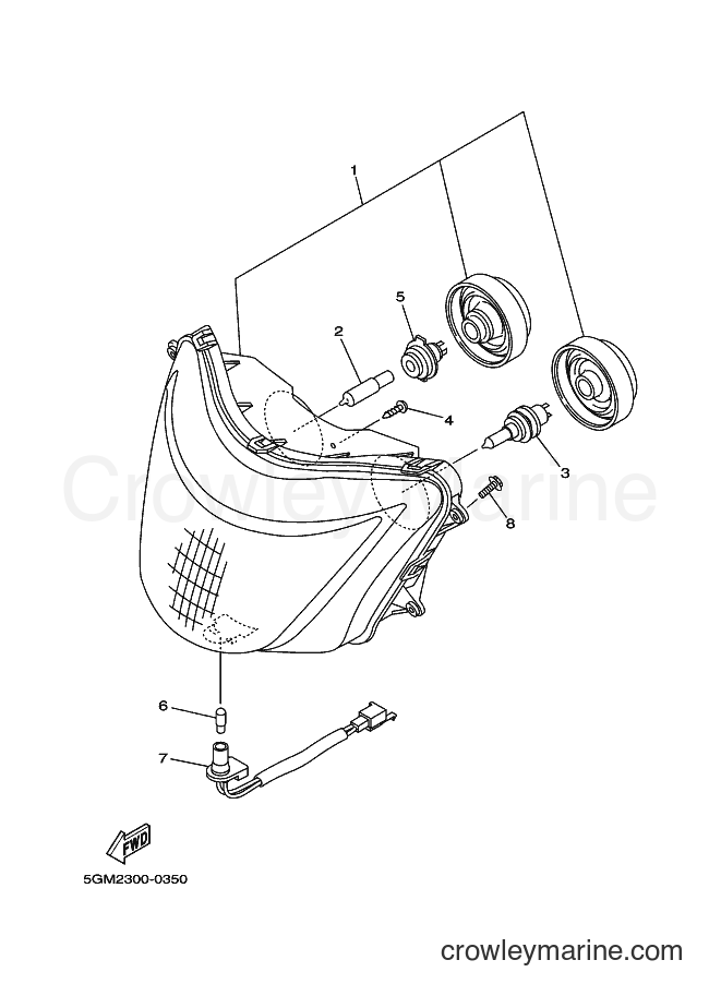 Yamaha Motors YP250A (5GM5) [020] - HEADLIGHT