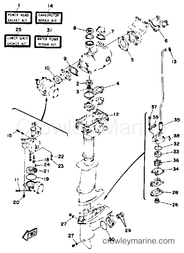 Yamaha Motors 3MSHR - REPAIR KIT