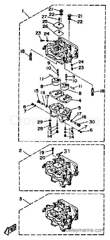 Yamaha Motors V6EXCELLF - CARBURETOR