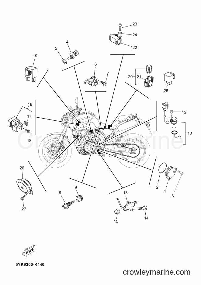 2012 Street Bike MT03 - MT03 (2BF1) [010] - ELECTRICAL 2