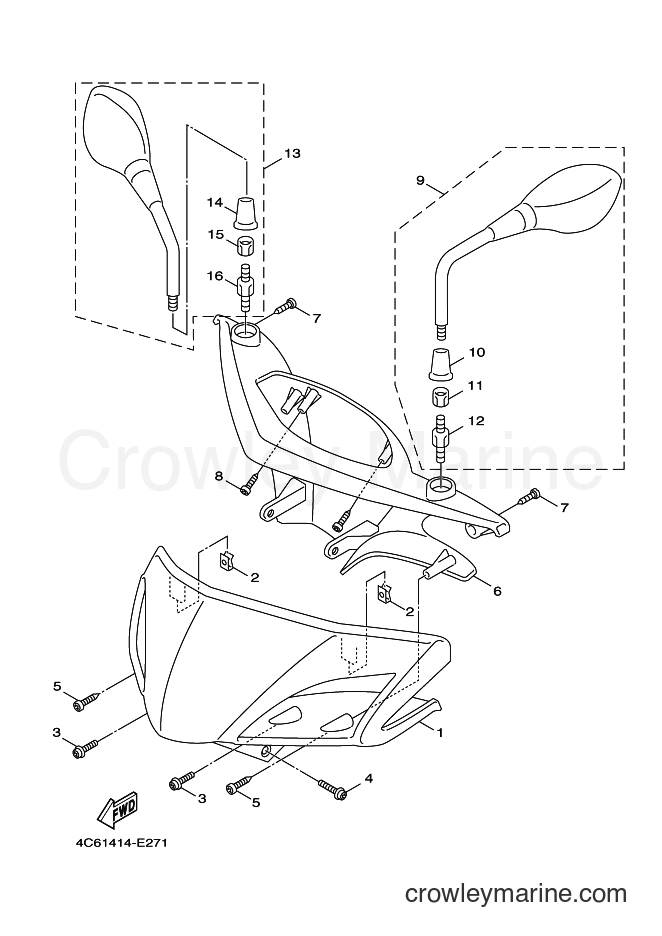 2012 Scooter XC125 - XC125 (4P9B) [010] - COWLING 1