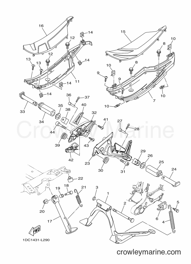 2012 Scooter AT125F - AT125F (1DC2) [010] - STAND & FOOTREST
