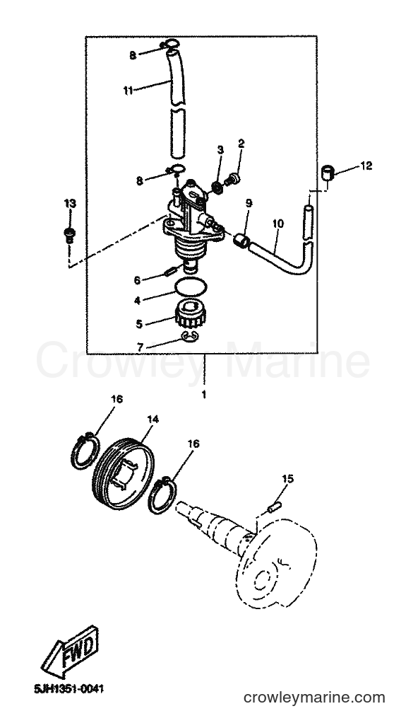 2000 Scooter CW50 - CW50 (5MN1) [040] - OIL PUMP