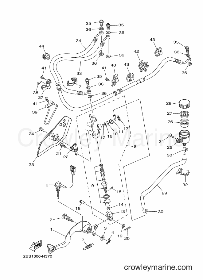 2014 Dirt Bike XT1200Z - XT1200Z (2BS1) [050] - REAR MASTER CYLINDER