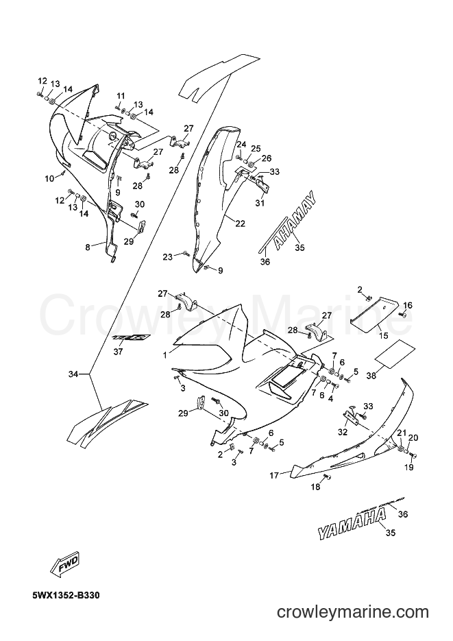 2003 Scooter TZR50 - TZR50 (5WX1) [080] - COWLING 2