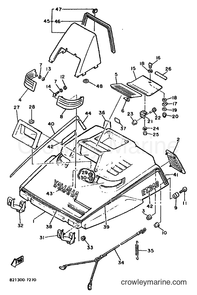 1987 Snowmobile ET340L - ET340L (82T) [999] - SHROUD & WINDSHIELD