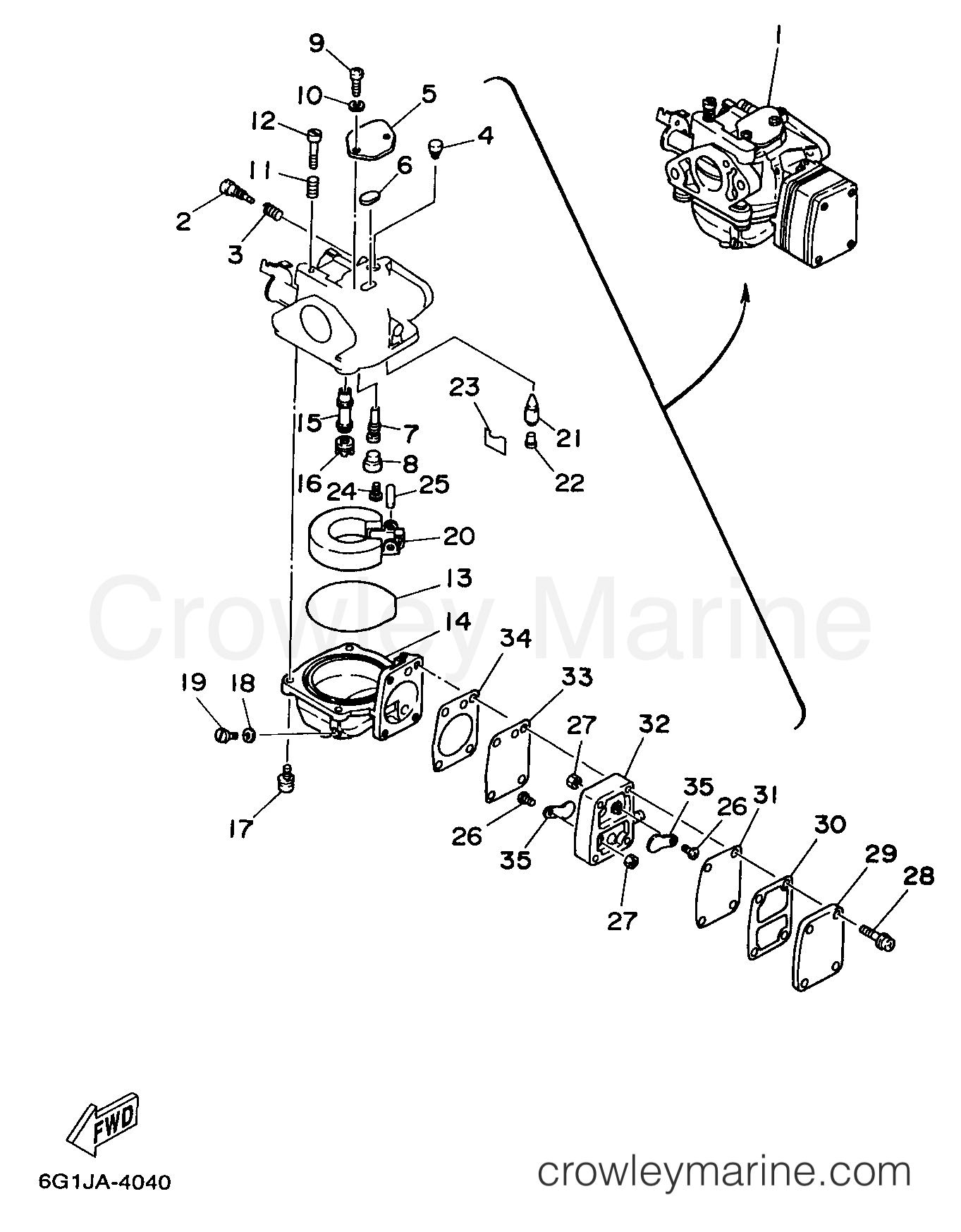Yamaha Motors 6MSHX - CARBURETOR
