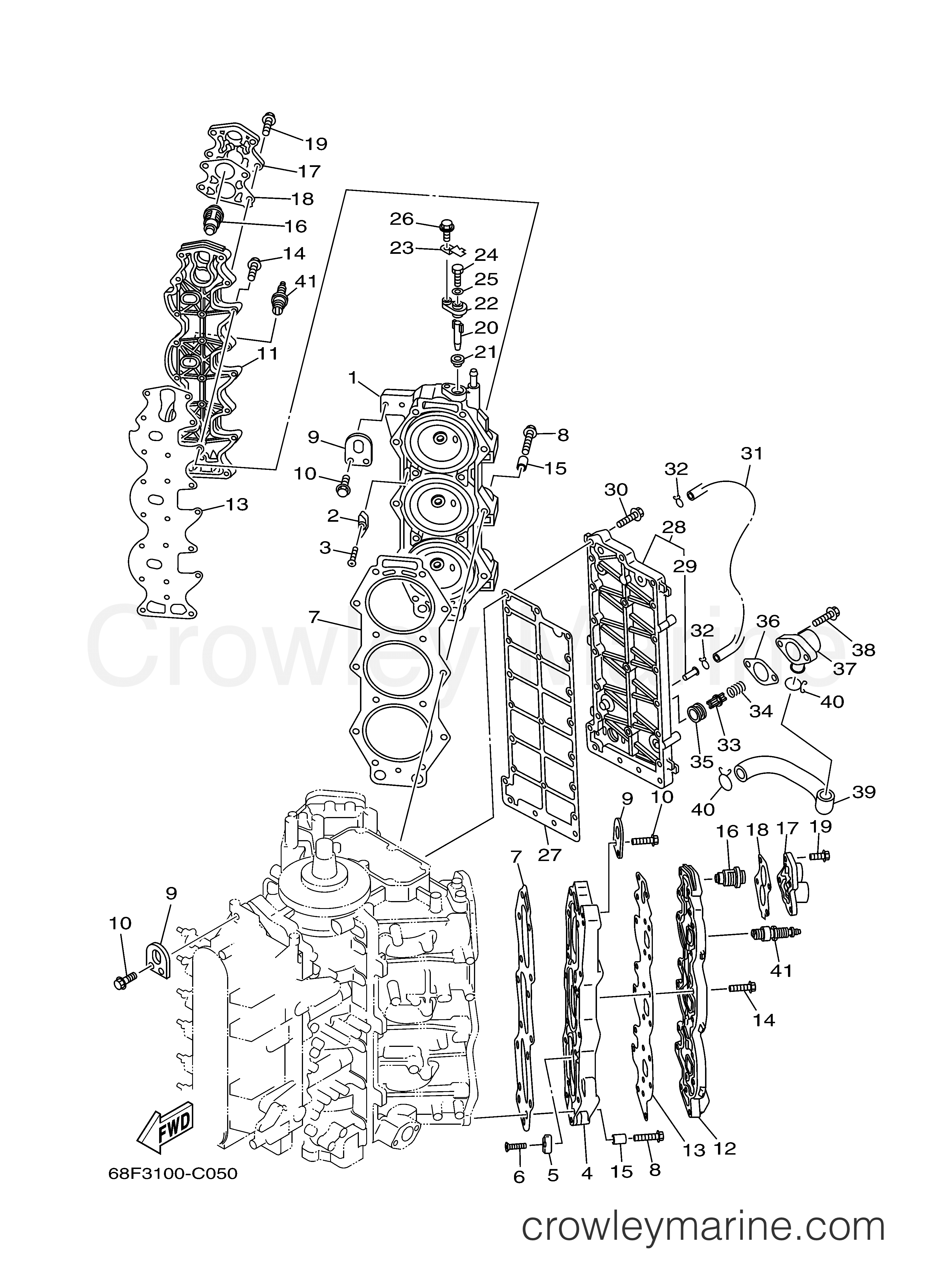 Yamaha Motors Z200TXRC - CYLINDER CRANKCASE 2
