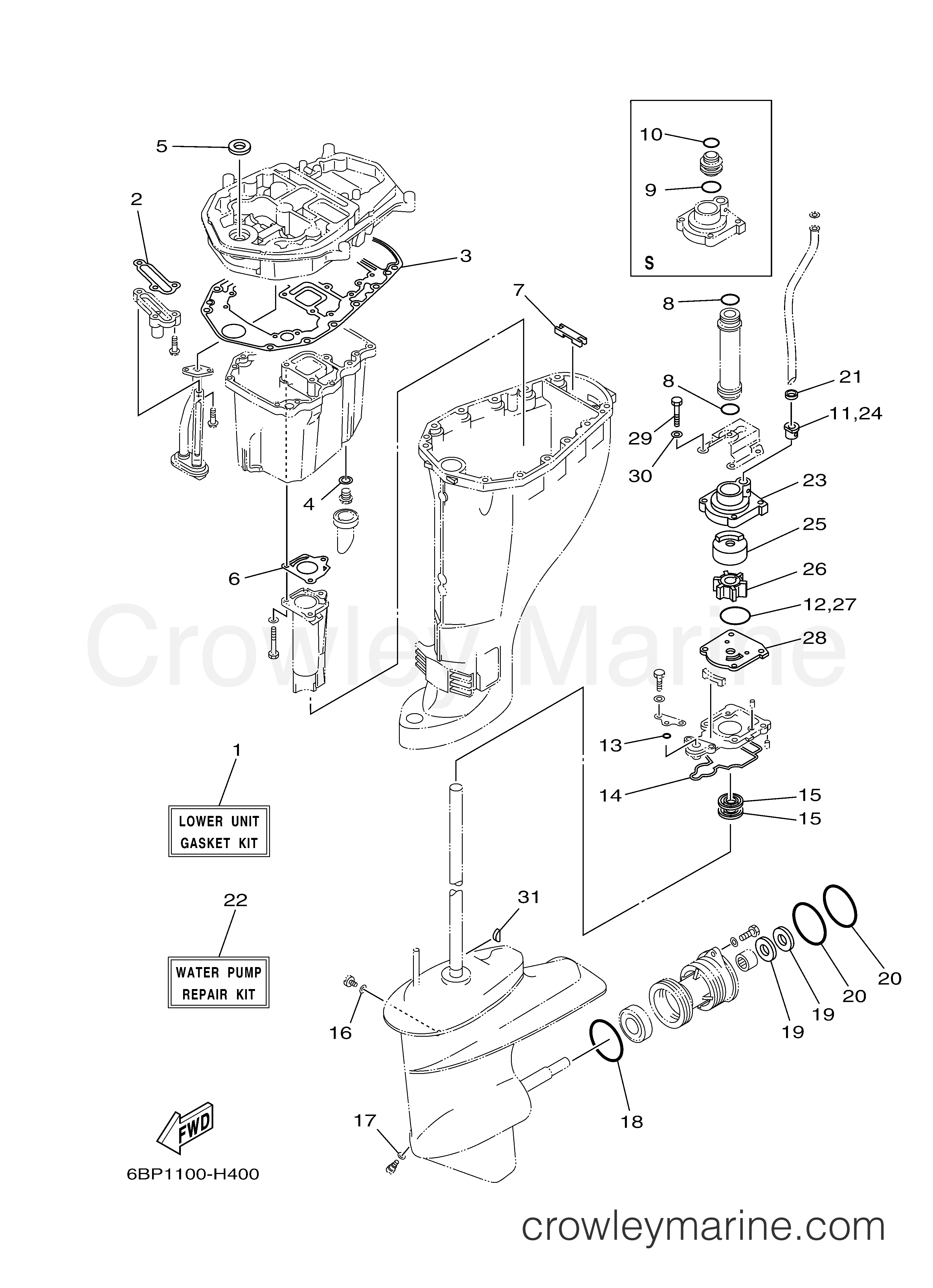 Yamaha Motors F25LA - REPAIR KIT 3