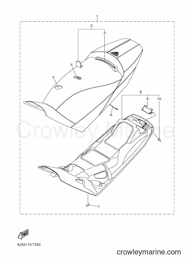 2018 Snowmobile SRV10LD - SRV10LD (8JX5) [010] - SEAT
