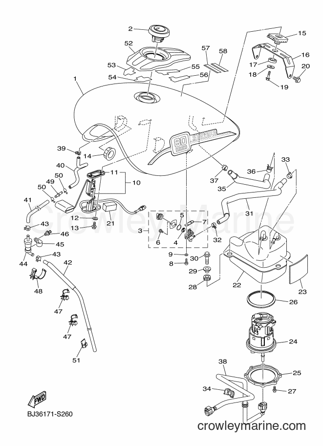 2017 Cruiser XVS1300CU-B - XVS1300CU-B (BJ36) [020] - FUEL TANK