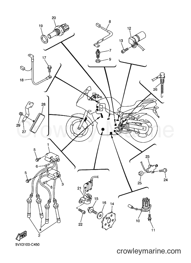 2004 Street Bike FZ6-S - FZ6-S (5VX3) [010] - ELECTRICAL 1