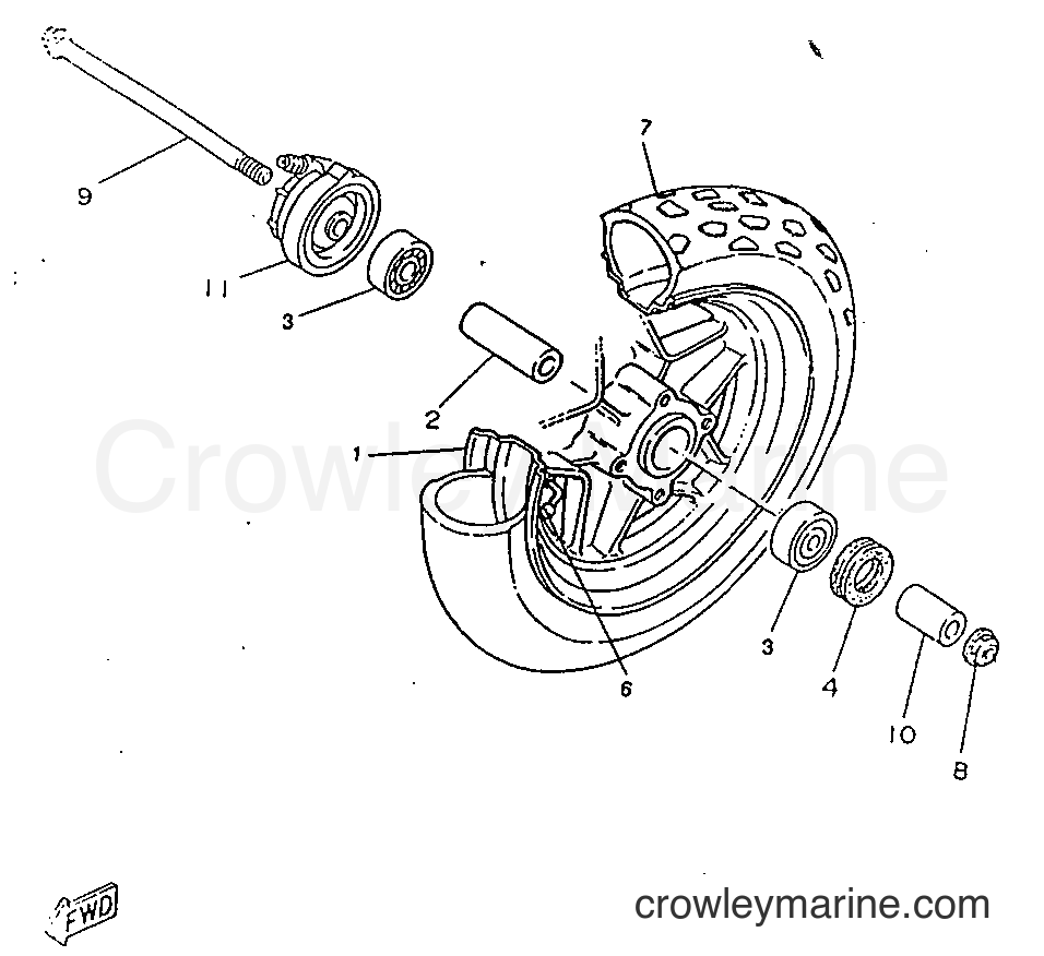 Yamaha Motors CW50RSX (5CD3) [010] - FRONT WHEEL