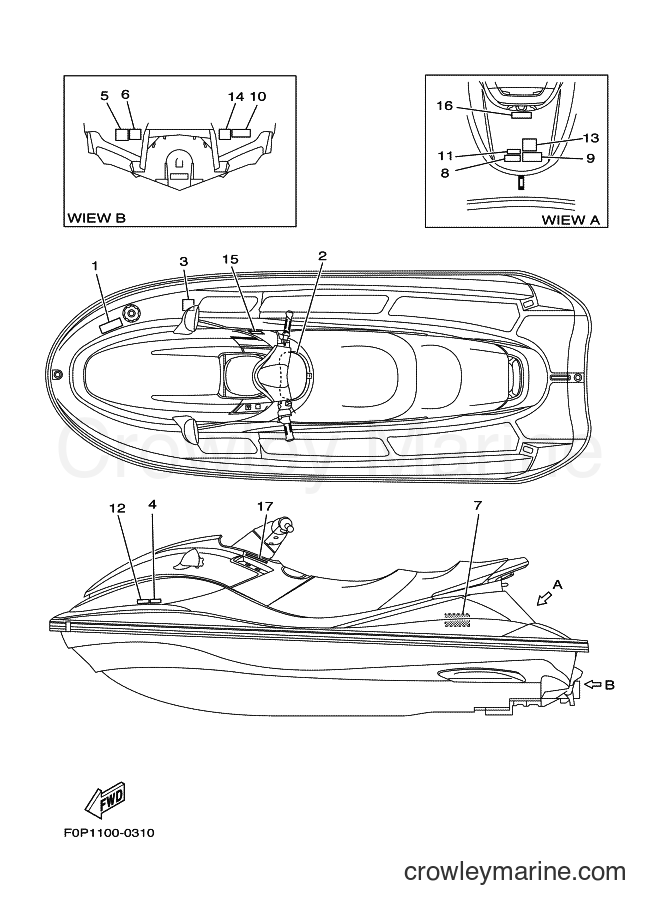Yamaha Motors JET FOR XA800 (67A1) [010] - IMPORTANT LABELS 3