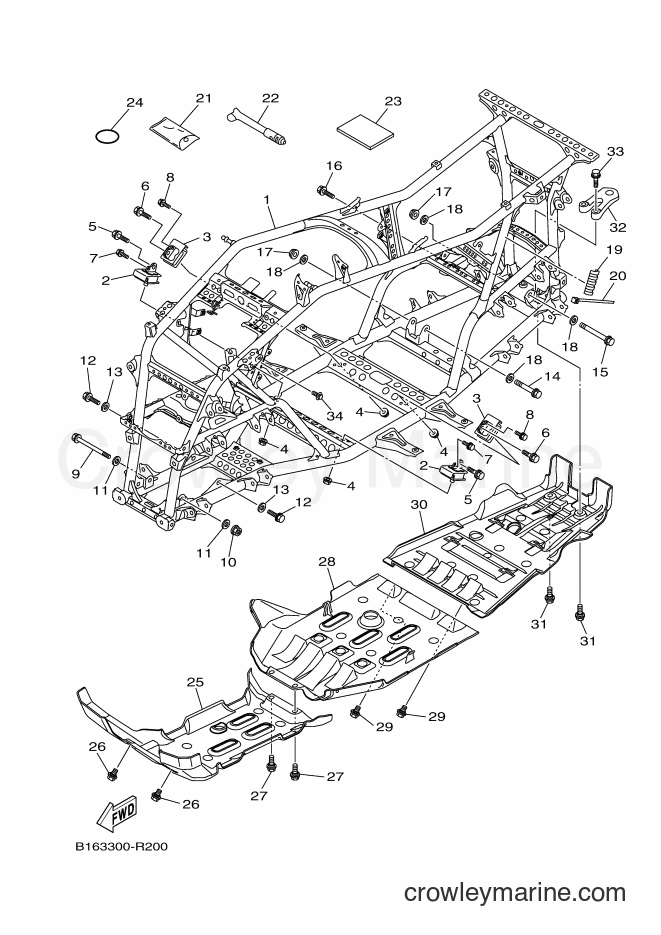 Yamaha Motors YFM700FWB (B16F) [010] - FRAME