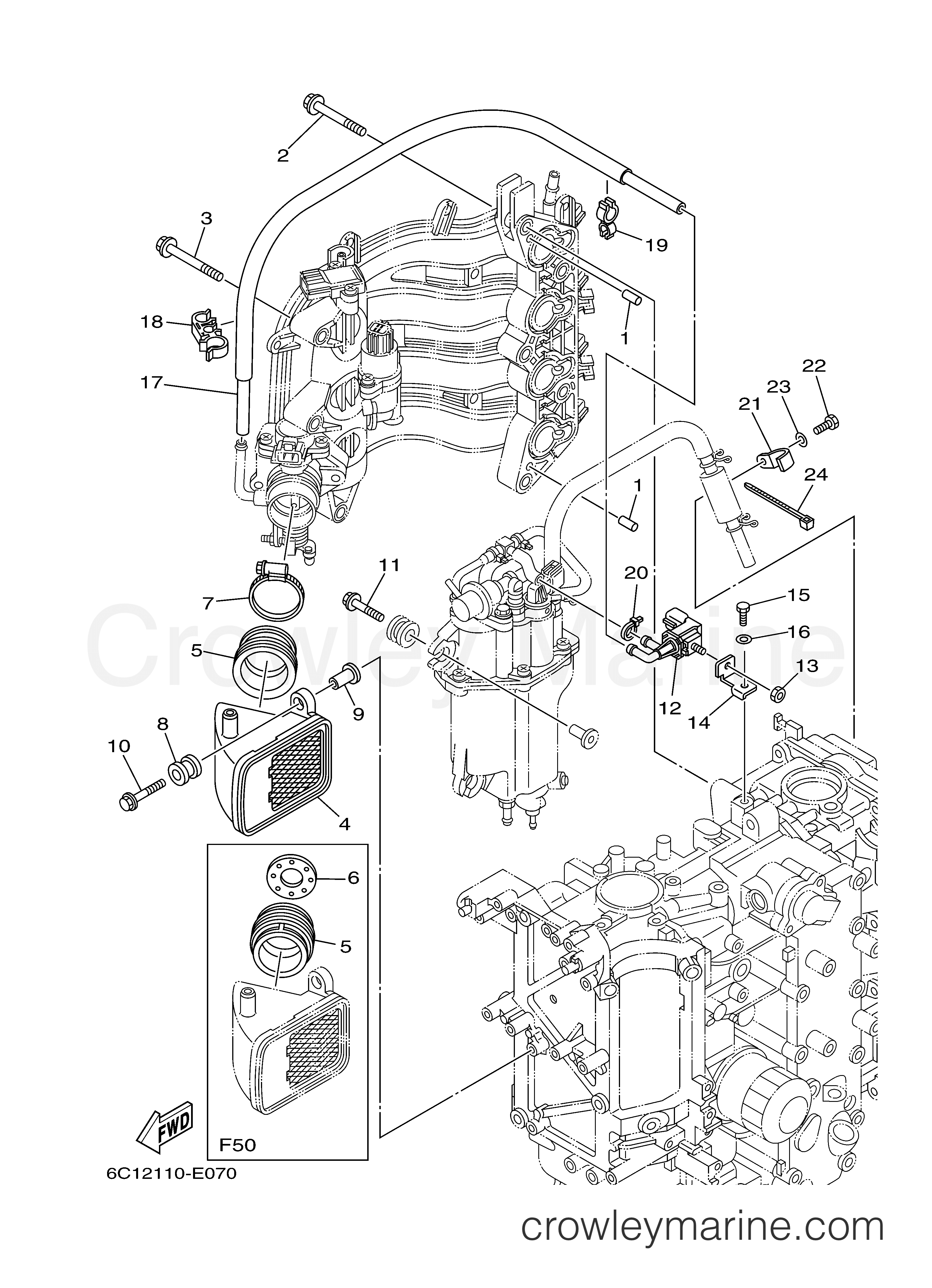 Yamaha Motors F60TLR - INTAKE 2