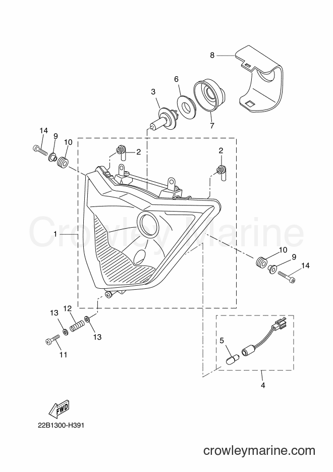 2009 Dirt Bike WR125X - WR125X (22B2) [010] - HEADLIGHT