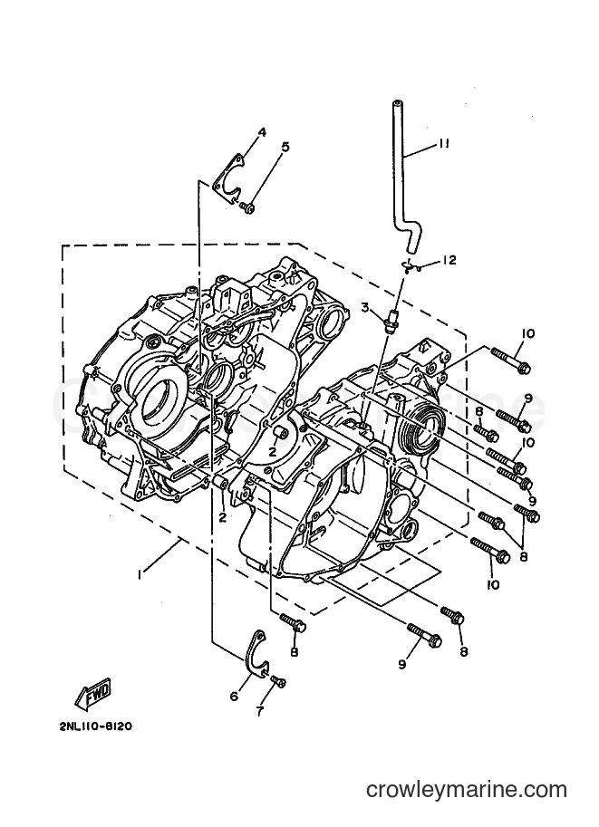1988 ATV YFP350 - YFP350 (2TX0) [010] - CRANKCASE