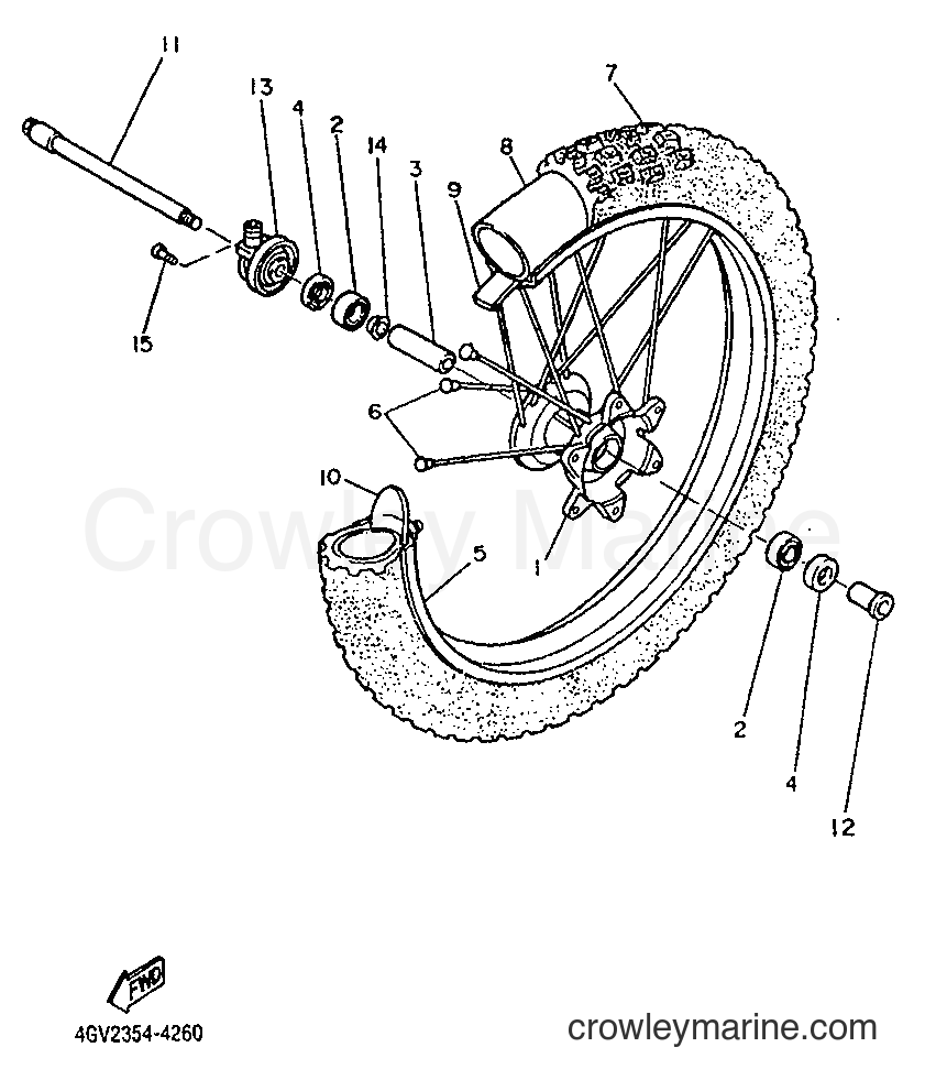 1994 Dirt Bike TT600E - TT600E (4GV2) [999] - FRONT WHEEL